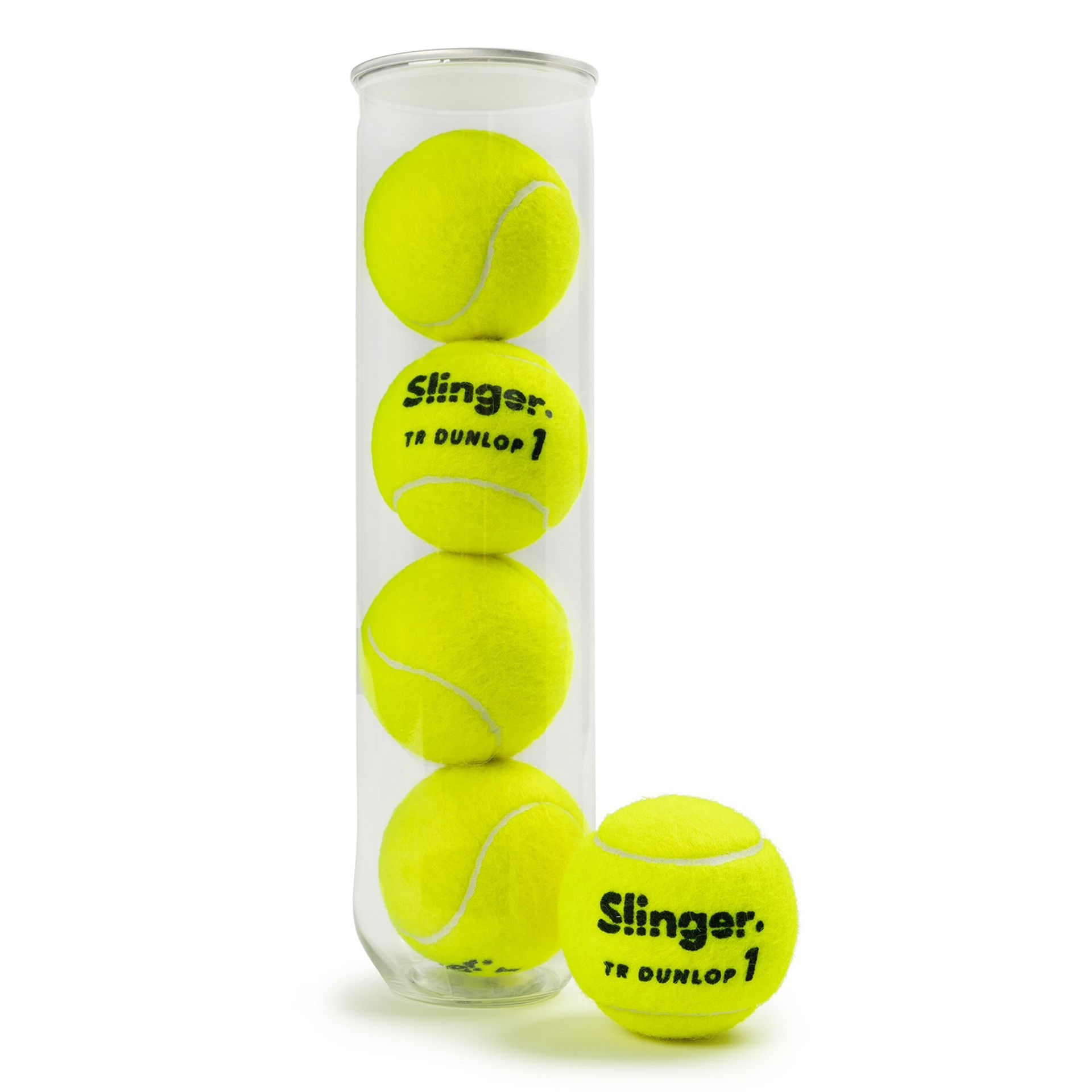 CAJÓN 18 BOTES 4 PELOTAS DE TENIS DUNLOP FORT SLINGER - Imagen 2