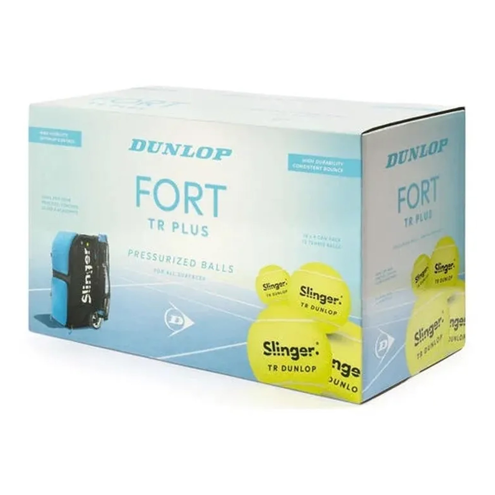 CAJÓN 18 BOTES 4 PELOTAS DE TENIS DUNLOP FORT SLINGER - Imagen 3