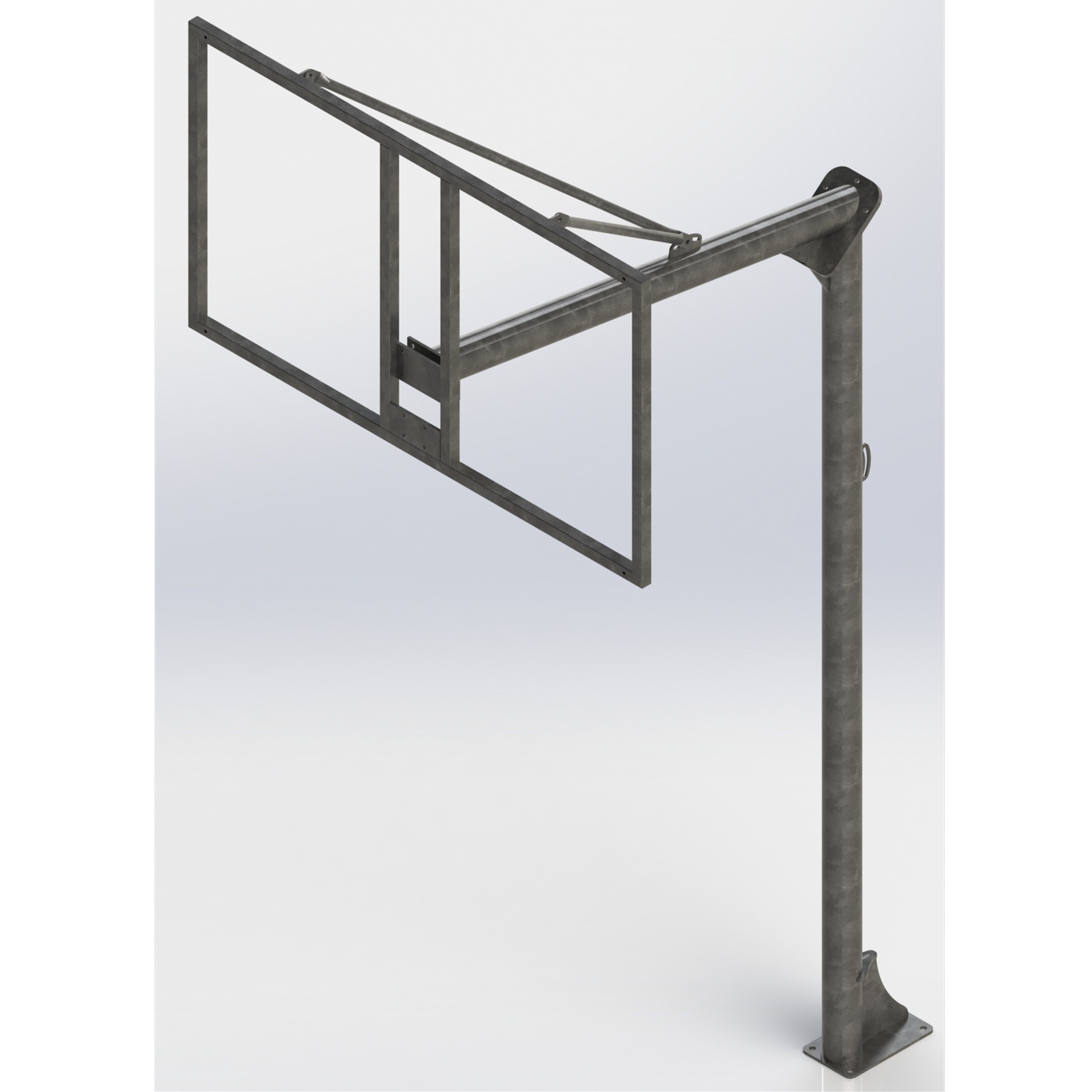 JGO CANASTAS ANTIVANDALICAS BALONCESTO NEW TUBO 114 MM GALVANIZADAS -INCLUYE AROS, REDES Y TABLEROS- - Imagen 5
