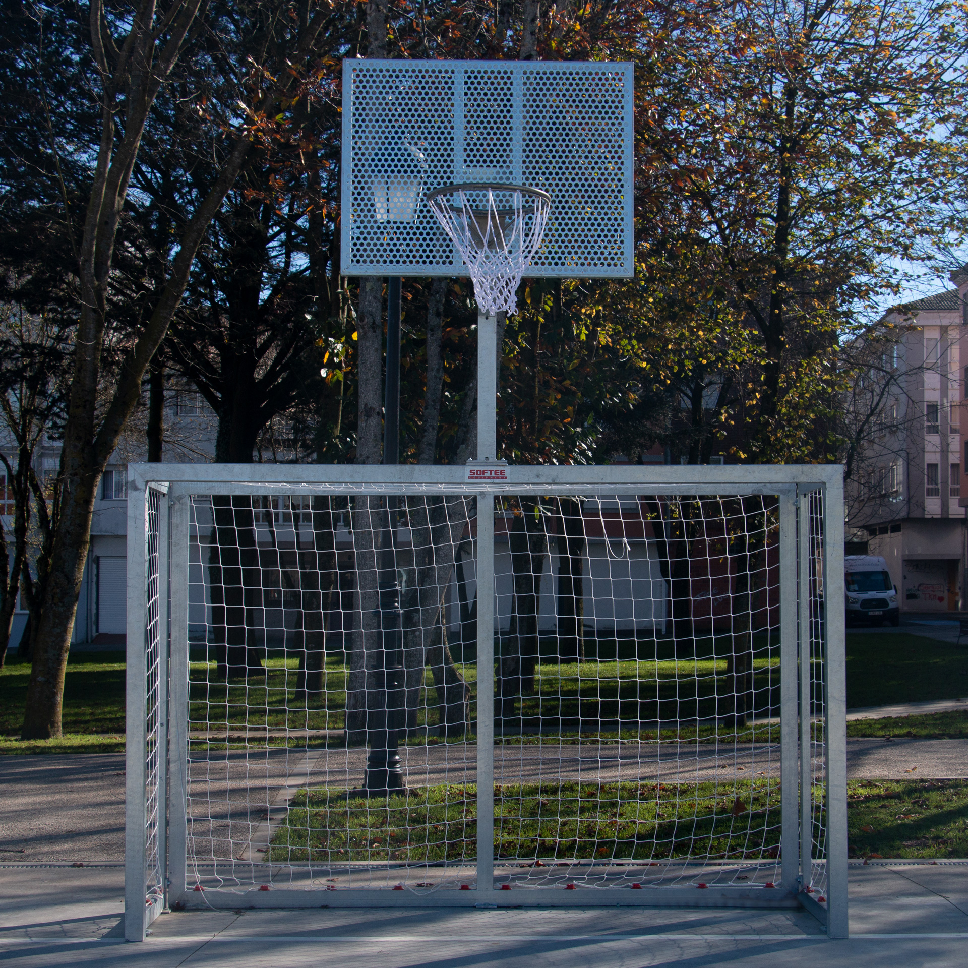 JUEGO PORTERÍAS GALVANIZADAS FÚTBOL SALA/BALONMANO - CANASTA BASKET - Imagen 3