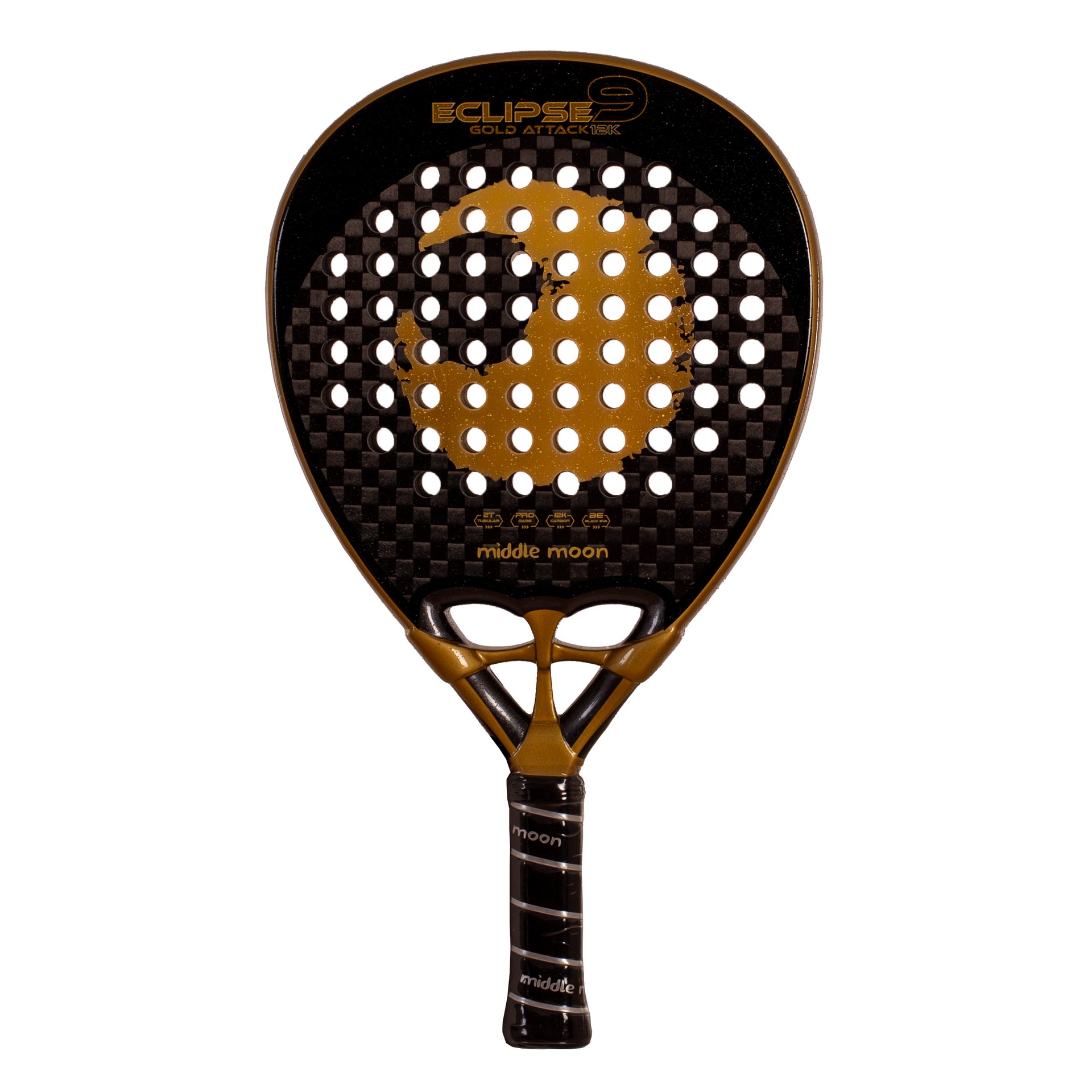 PALA DE PÁDEL MIDDLE MOON ECLIPSE 9 GOLD ATTACK 12K - Imagen 5