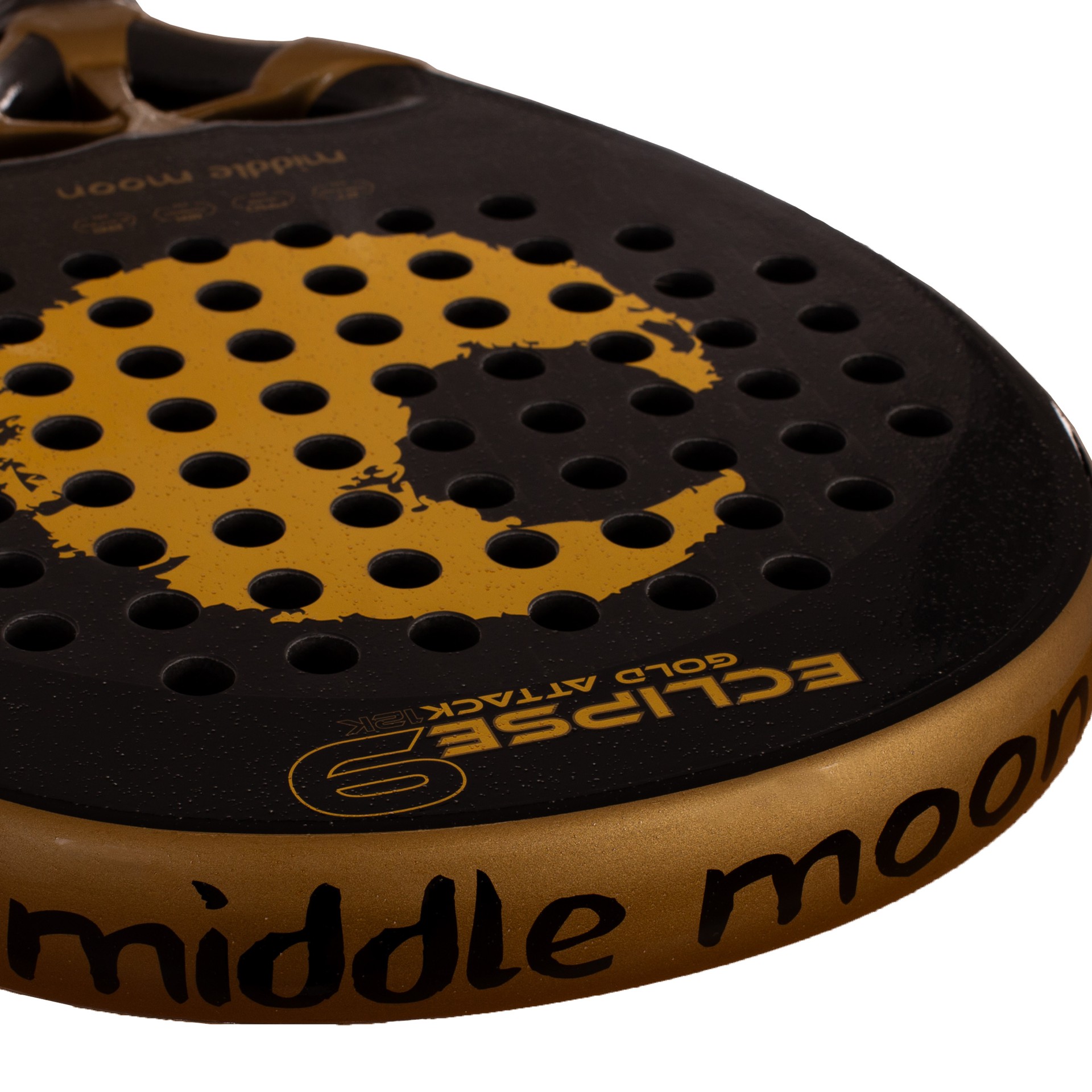 PALA DE PÁDEL MIDDLE MOON ECLIPSE 9 GOLD ATTACK 12K - Imagen 3