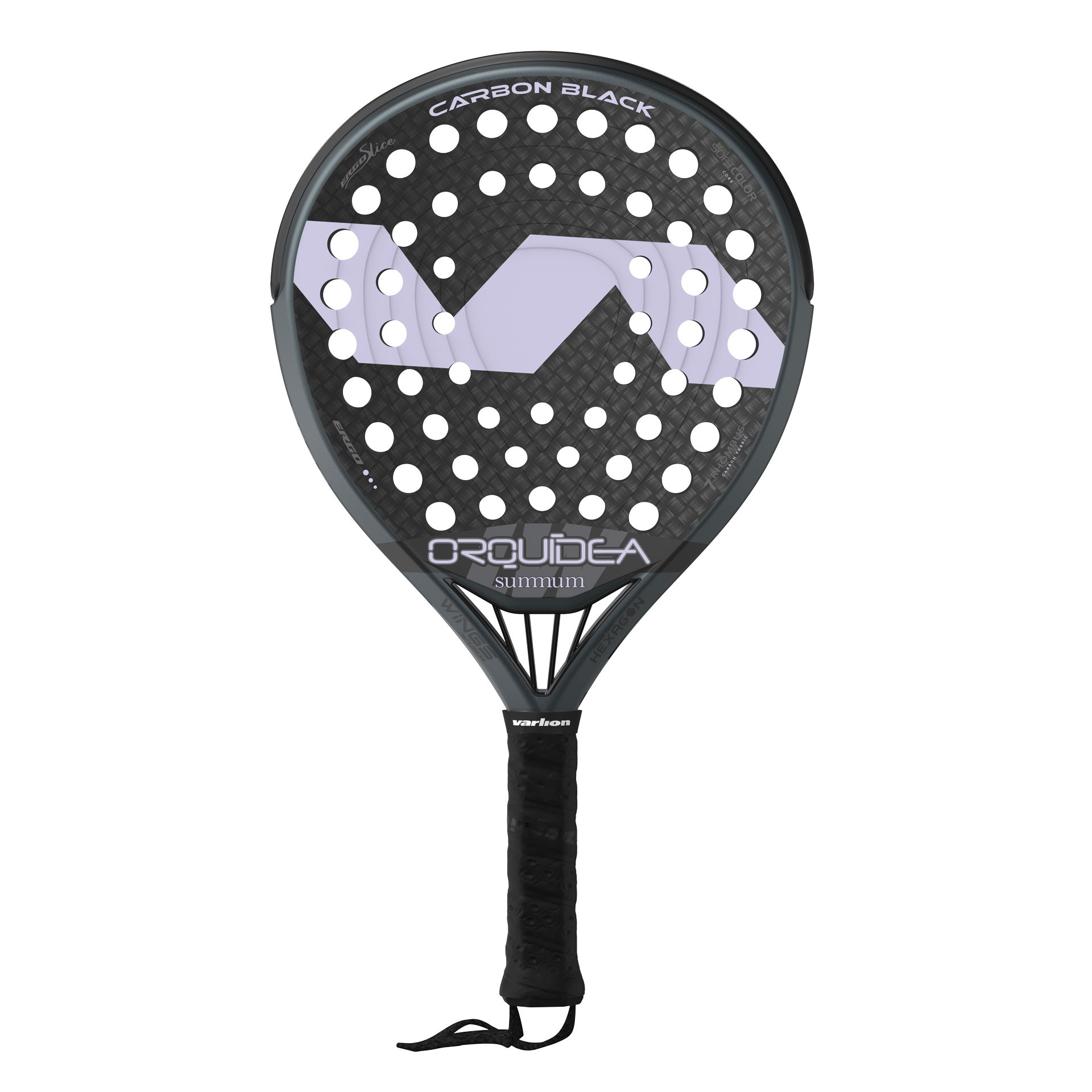 PALA DE PÁDEL VARLION LW CARBON BLACK ORQUIDEA - Imagen 2