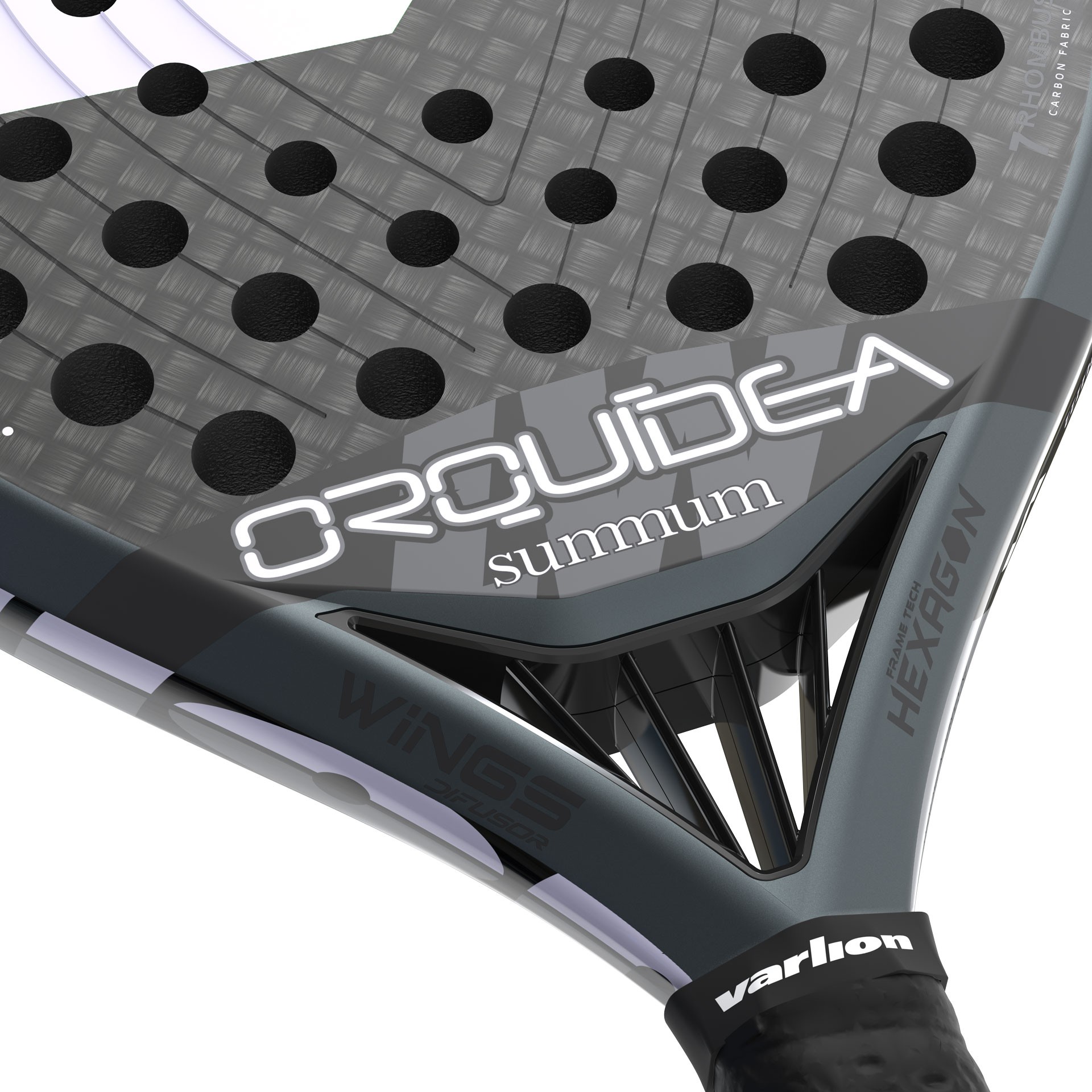 PALA DE PÁDEL VARLION LW CARBON BLACK ORQUIDEA - Imagen 9