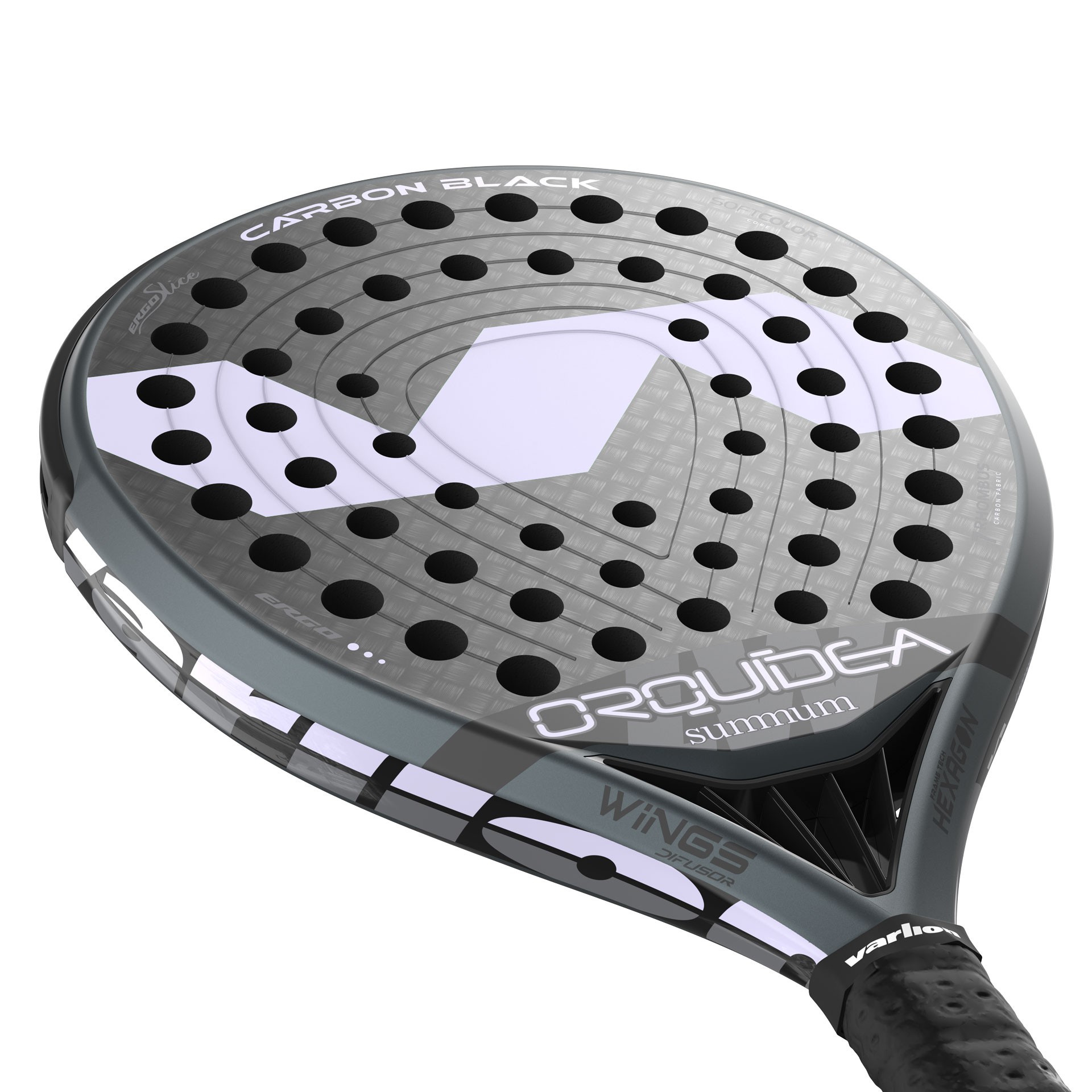 PALA DE PÁDEL VARLION LW CARBON BLACK ORQUIDEA - Imagen 5